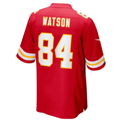 Kansas CityChiefs #84 Justin Watson Red Game Player Jersey Stitched American Football Jerseys