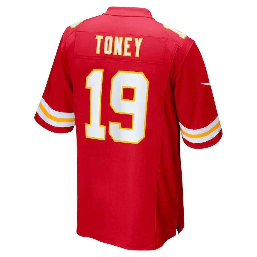 Kansas CityChiefs #19 Kadarius Toney Red Game Player Jersey Stitched American Football Jerseys