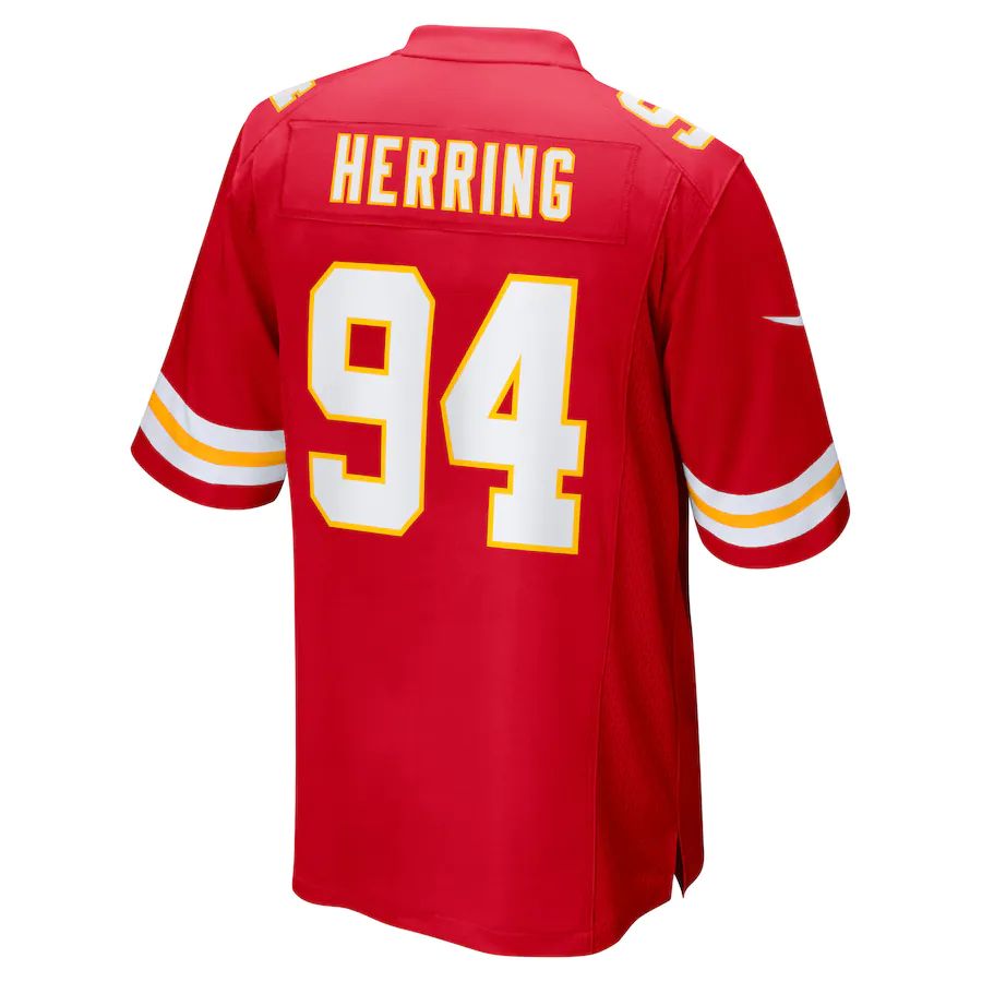 Kansas CityChiefs #94 Malik Herring Red Team Game Player Jersey Stitched American Football Jerseys