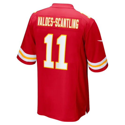 Kansas CityChiefs #11 Marquez Valdes-Scantling Red Game Jersey Stitched American Football Jerseys