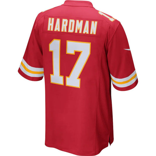 Kansas CityChiefs #17 Mecole Hardman Red Game Jersey Stitched American Football Jerseys