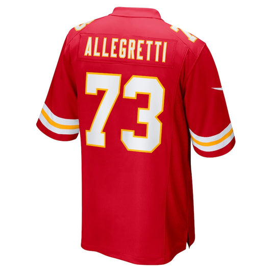 Kansas CityChiefs #73 Nick Allegretti Red Game Jersey Stitched American Football Jerseys