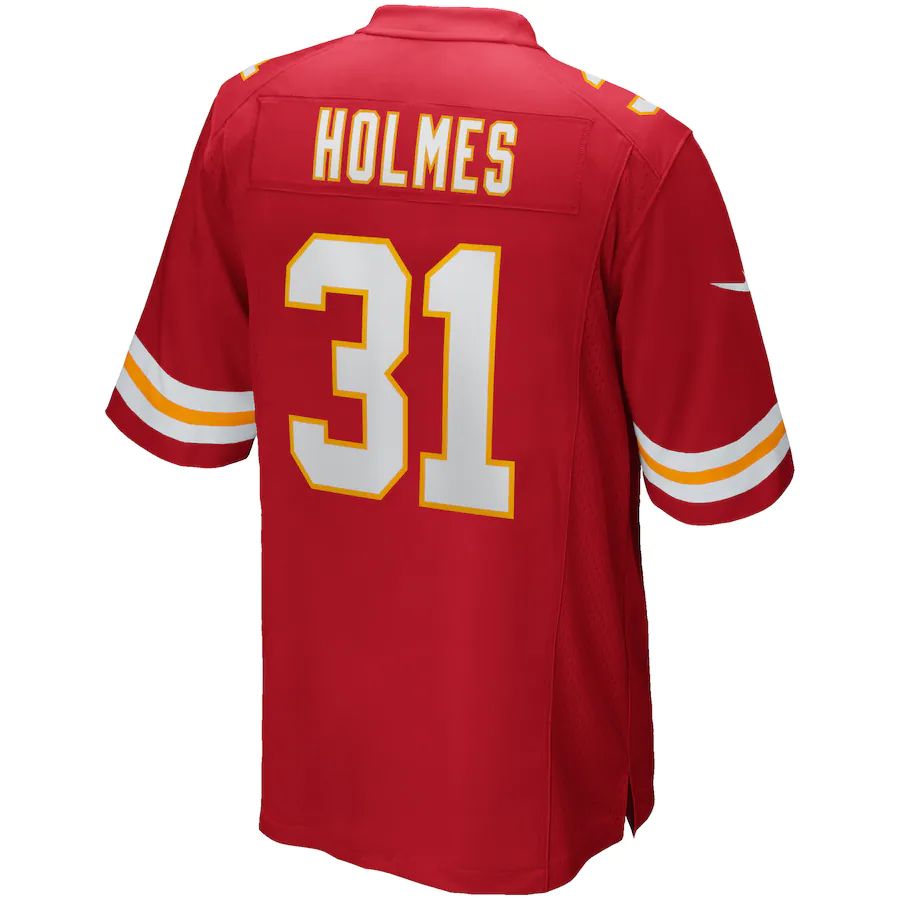 Kansas CityChiefs #31 Priest Holmes Red Game Retired Player Jersey Stitched American Football Jerseys