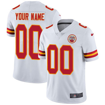 Custom  Kansas CityChiefs  Road White Vapor Untouchable Limited Jersey American Stitched Jersey Football Jerseys