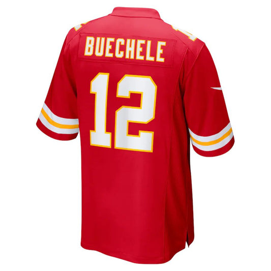 Kansas CityChiefs #12 Shane Buechele Red Game Player Jersey Stitched American Football Jerseys