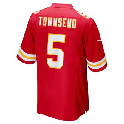 Kansas CityChiefs #5 Tommy Townsend Red Game Jersey Stitched American Football Jerseys