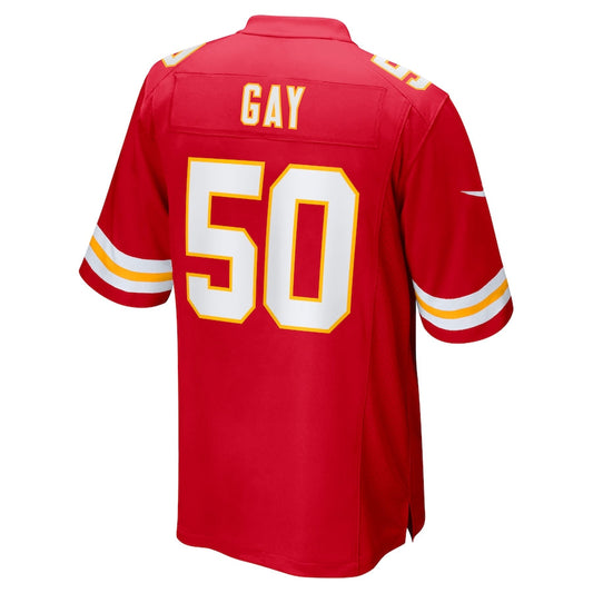 Kansas CityChiefs #50 Willie Gay Red Game Jersey Stitched American Football Jerseys