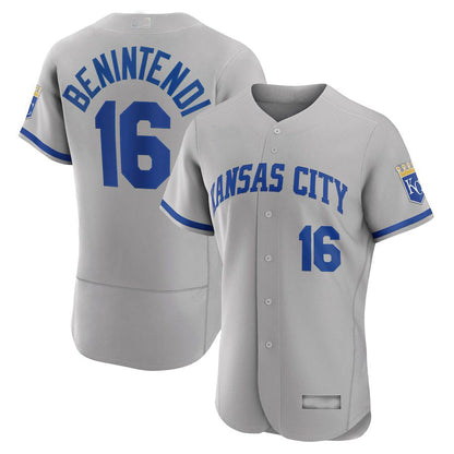 Kansas City Royals #16 Andrew Benintendi Gray 2022 Road Authentic Player Jersey Baseball Jerseys