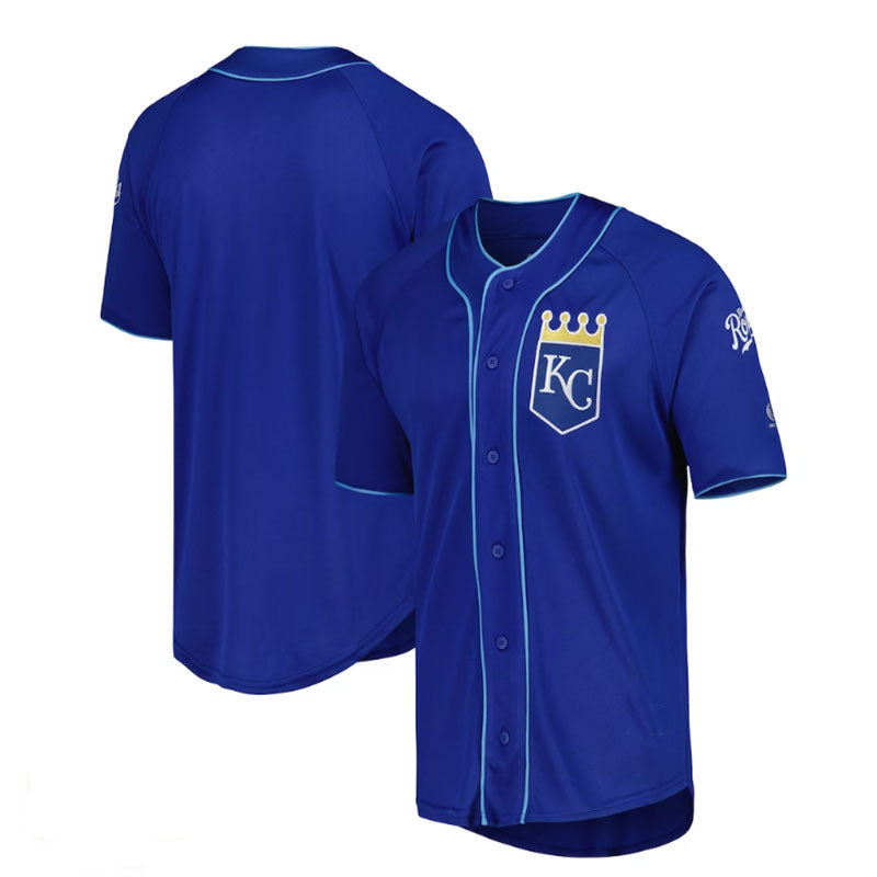 Kansas City Royals Button-Up Baseball Jersey - Royal Baseball Jerseys