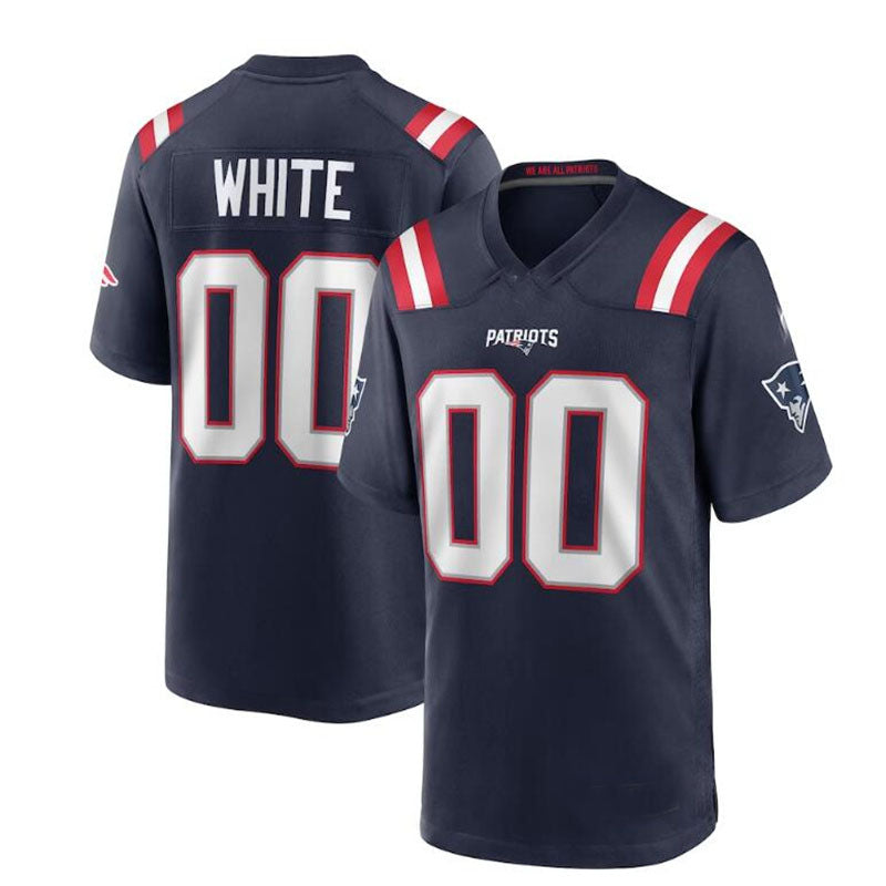 New England Patriots #00 Keion White 2023 Draft Pick Game Jersey - Navy Stitched American Football Jerseys