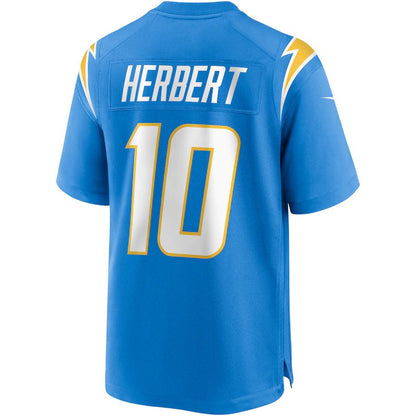 LA.Chargers #10 Justin Herbert Powder Blue Player Game Jersey Stitched American Football Jerseys