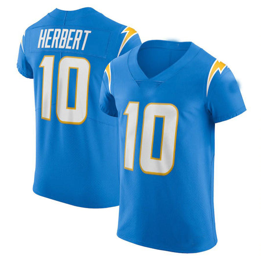 LA.Chargers #10 Justin Herbert Powder Blue Vapor Elite Player Jersey Stitched American Football Jerseys