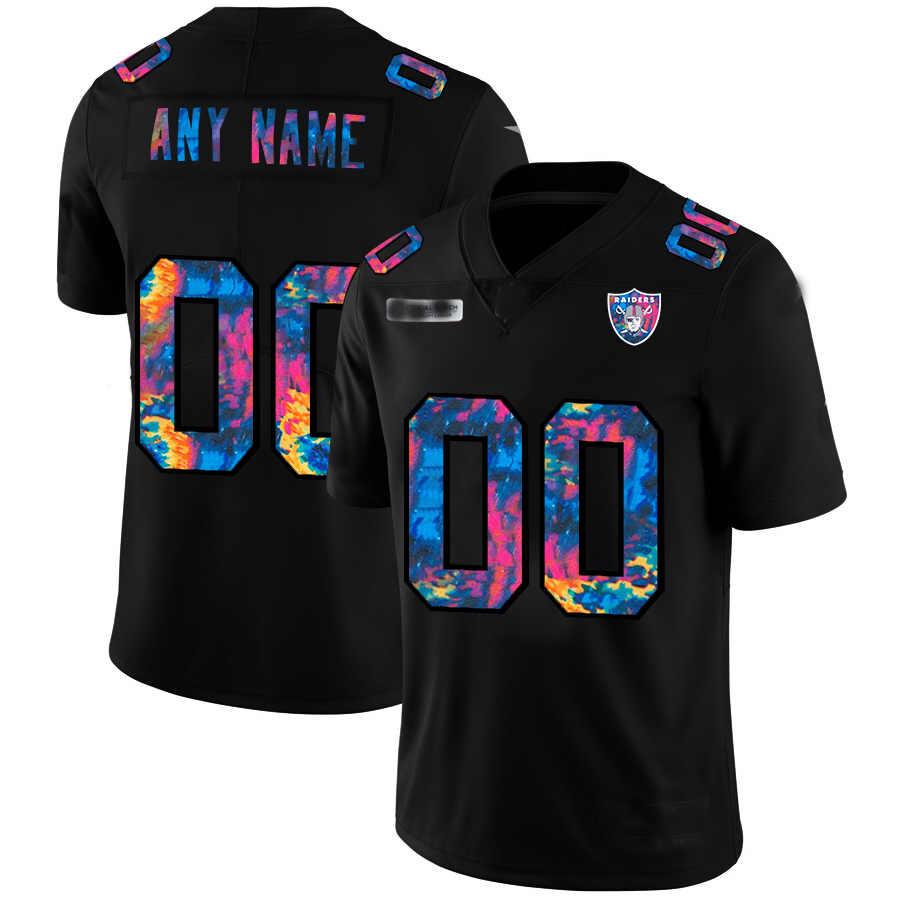 Custom L.Raiders Multi-Color Black 2020 Crucial Catch Vapor Untouchable Limited Jersey Stitched American Football Jerseys