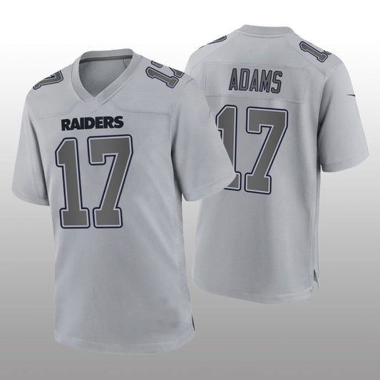 L.Raiders #17 Davante Adams Gray Atmosphere Game Jersey Stitched American Football Jerseys