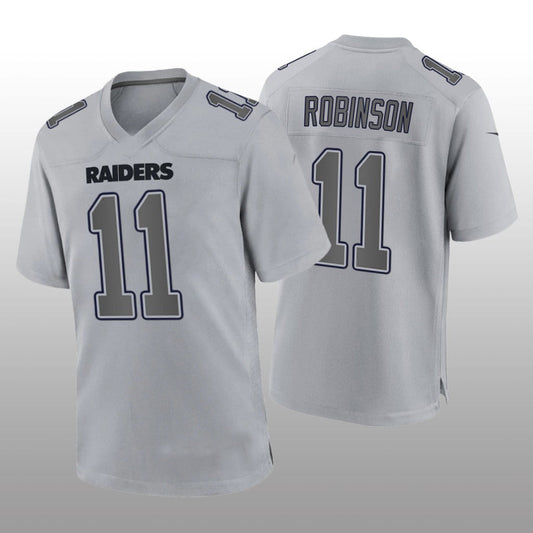 L.Raiders #11 Demarcus Robinson Gray Atmosphere Game Jersey Stitched American Football Jerseys