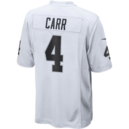 L.Raiders #4 Derek Carr White Game Jersey Stitched American Football Jerseys