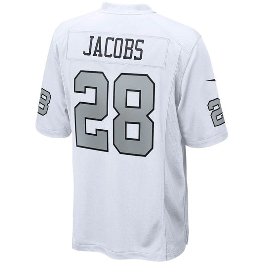 L.Raiders #28 Josh Jacobs White Alternate Game Jersey Stitched American Football Jerseys