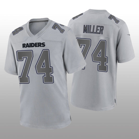 L.Raiders #74 Kolton Miller Gray Atmosphere Game Jersey Stitched American Football Jerseys