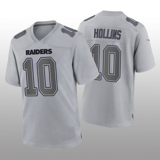 L.Raiders #10 Mack Hollins Gray Atmosphere Game Jersey Stitched American Football Jerseys