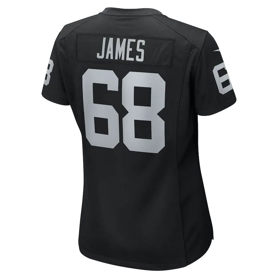 L.Raiders #68 Andre James Black Game Jersey Stitched American Football Jerseys