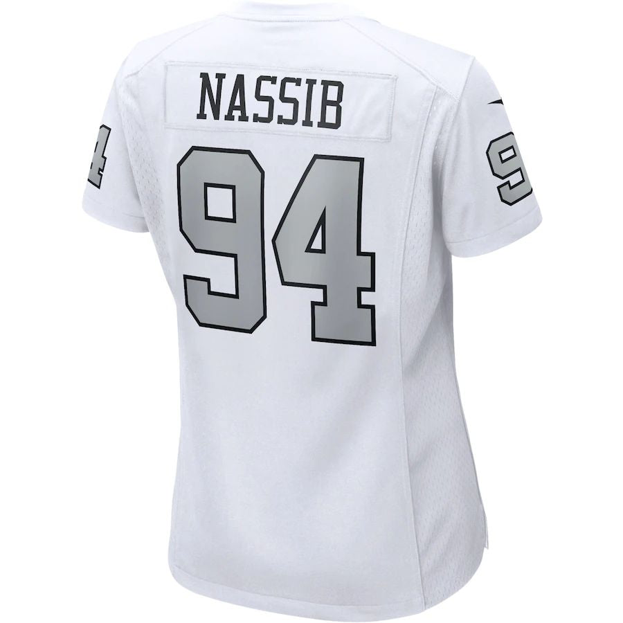 L.Raiders #94 Carl Nassib White Alternate Game Jersey Stitched American Football Jerseys