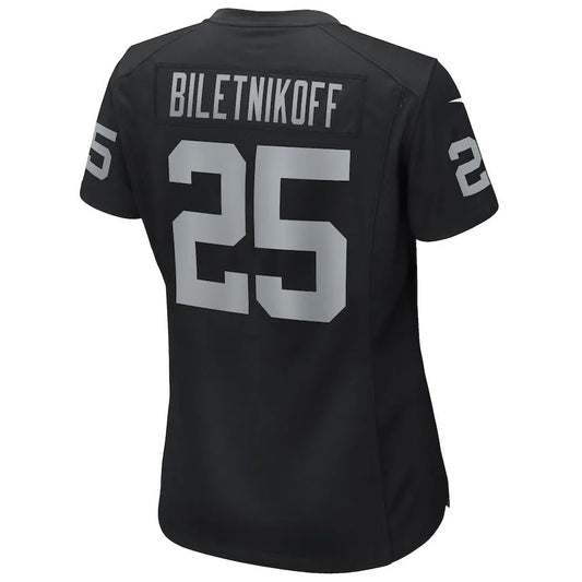 L.Raiders #25 Fred Biletnikoff Black Game Retired Player Jersey Stitched American Football Jerseys