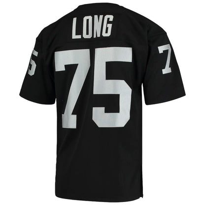 L.Raiders #75 Howie Long Mitchell & Ness Black 1983 Authentic Throwback Retired Player Jersey Stitched American Football Jerseys