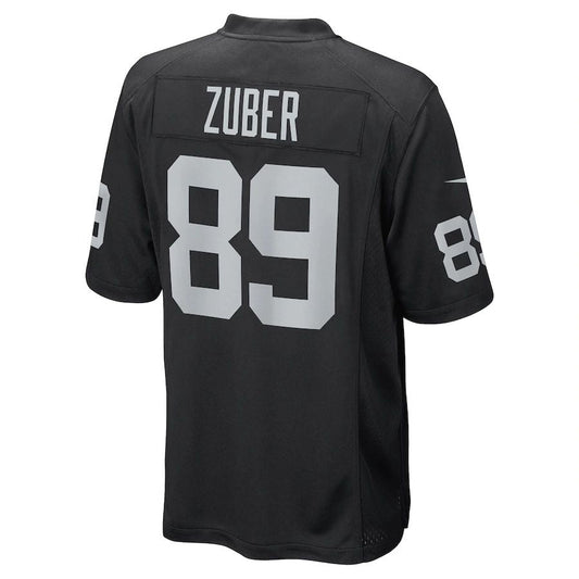 L.Raiders #89 Isaiah Zuber Black Game Player Jersey Stitched American Football Jerseys