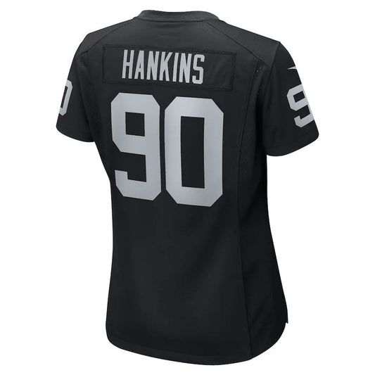 L.Raiders #90 Johnathan Hankins Black Game Jersey Stitched American Football Jerseys