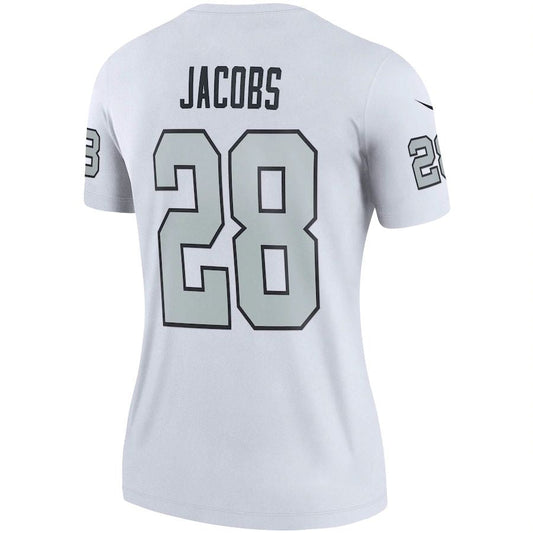 L.Raiders #28 Josh Jacobs White Color Rush Legend Player Jersey Stitched American Football Jerseys