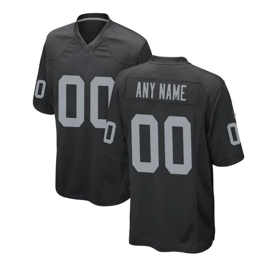 Custom L.Raiders Black Game Jersey Stitched American Football Jerseys