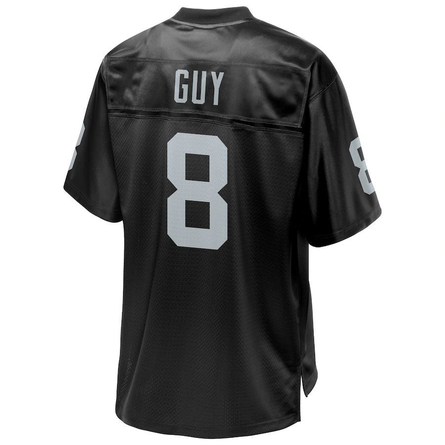 L.Raiders #8 Ray Guy Pro Line Black Retired Player Jersey Stitched American Football Jerseys