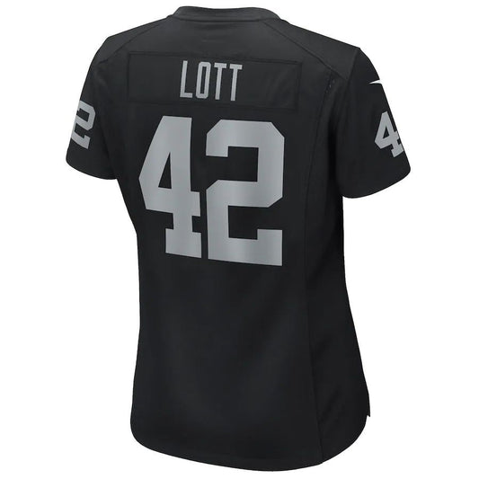 L.Raiders #42 Ronnie Lott Black Game Retired Player Jersey Stitched American Football Jerseys