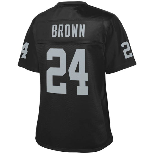 L.Raiders #24 Tim Brown Pro Line Black Retired Player Jersey Stitched American Football Jerseys