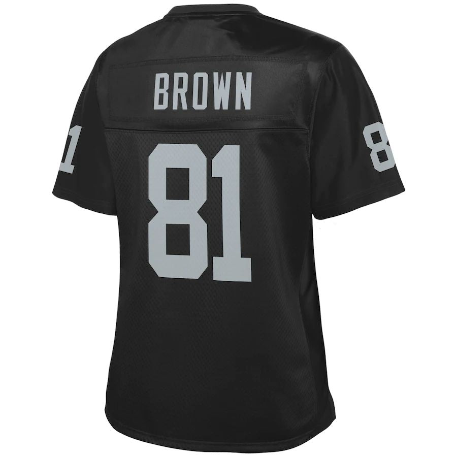 L.Raiders #81 Tim Brown Pro Line Black Retired Player Jersey Stitched American Football Jerseys