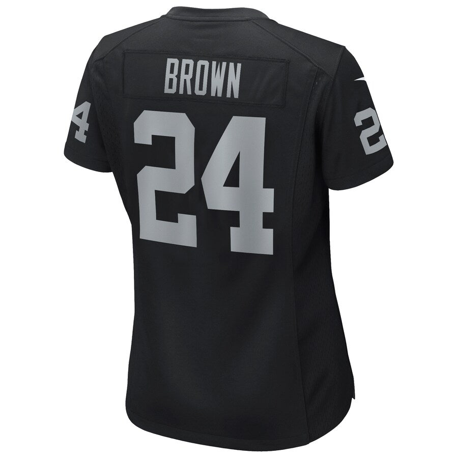 L.Raiders #24 Willie Brown  Black Game Retired Player Jersey Stitched American Football Jerseys