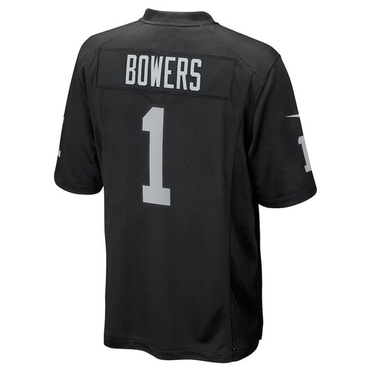 L.Raiders #1 Brock Bowers 2024 Draft First Round Pick Player Game Jersey - Black American Football Jerseys