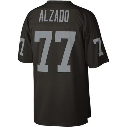 LV. Raiders #77 Lyle Alzado Mitchell & Ness Legacy Replica Jersey - Black Stitched American Football Jerseys