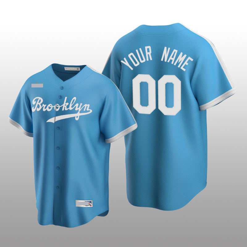 Los Angeles Dodgers Custom Light Blue Cooperstown Collection Alternate Jersey