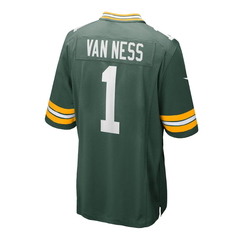 Green Bay PackersPackers #1 Lukas Van Ness 2023 Draft First Round Pick Game Jersey - Green Stitched American Football Jerseys