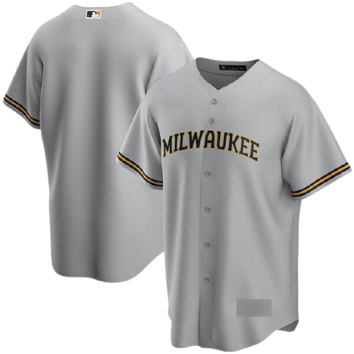 Milwaukee Brewers Gray Road Team Jersey