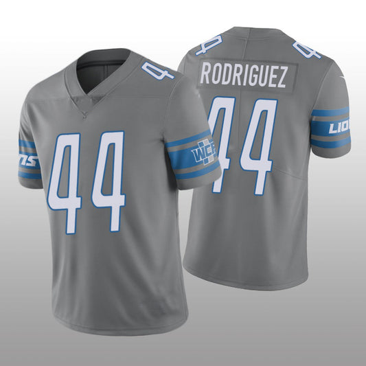 Detroit Lions #44 Malcolm Rodriguez Vapor Limited Steel Jersey Stitched American Football Jerseys