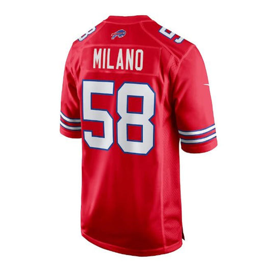 Buffalo  Bills #58 Matt Milano Alternate Game Jersey - Red American Stitched Football Jerseys