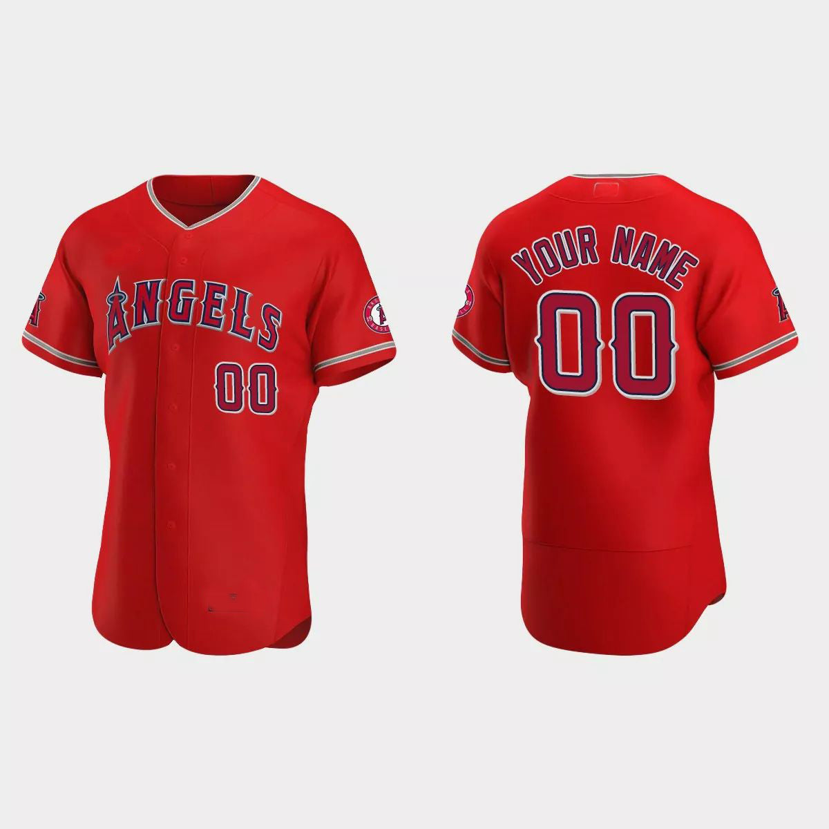 Custom Los Angeles Angels Red Authentic 2020 Alternate Custom Jersey Stitched Baseball Jerseys