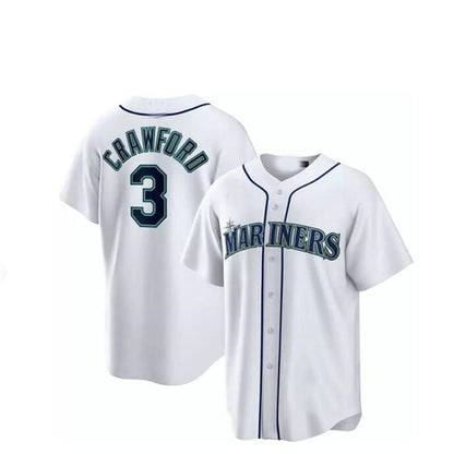 Seattle Mariners #3 J.P. Crawford White Cool Base Home Jersey Baseball Jerseys