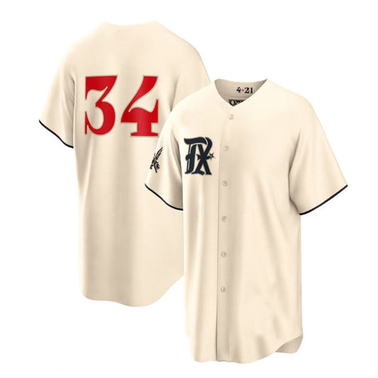 Texas Rangers #34 Nolan Ryan Cream 2023 City Connect Replica Player Jersey Baseball Jerseys