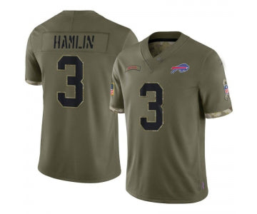 Buffalo  Bills #3 Damar Hamlin 2022 Salute To Service Limited Jersey Olive Stitched American Football Jerseys