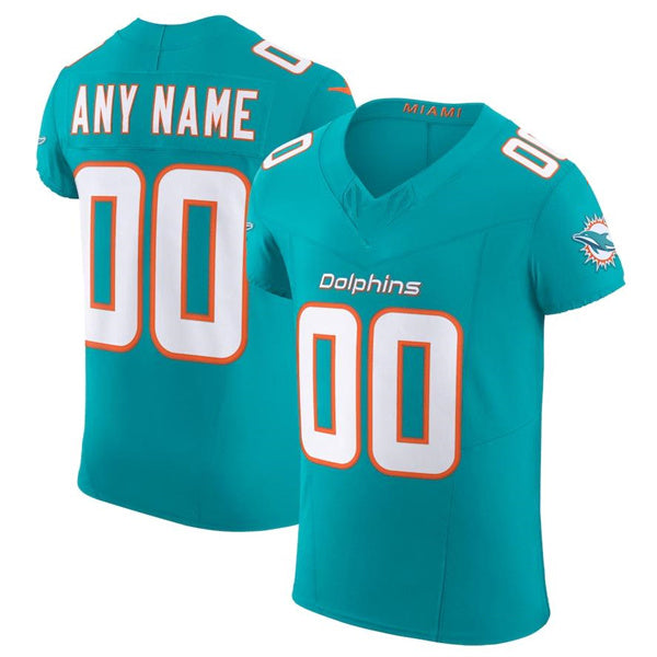 Custom M.Dolphins Aqua Scarlet Vapor F.U.S.E. Elite  Jersey Stitched American Football Jerseys