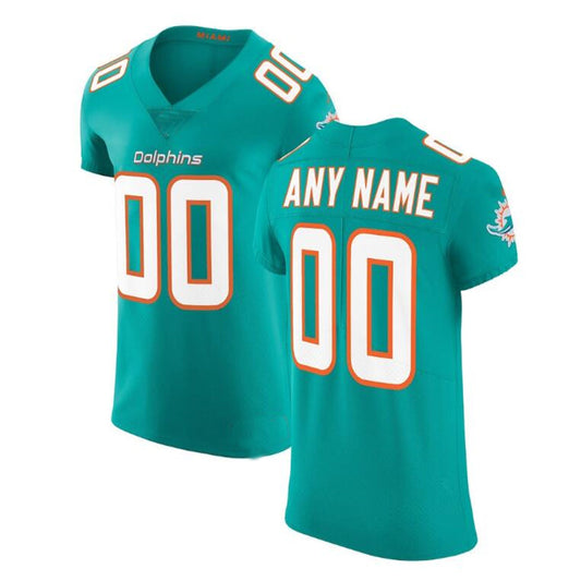 Custom M.Dolphins Aqua Vapor Untouchable Elite Jersey American Stitched Football Jerseys