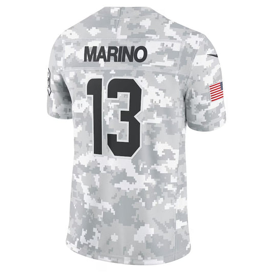 M.Dolphins #13 Dan Marino Arctic Camo 2024 Salute to Service Limited Stitched American Football Jerseys